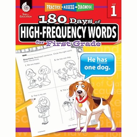 Shell Education Shell Education 180 Days of High-Frequency Words Book, Grade 1 51634